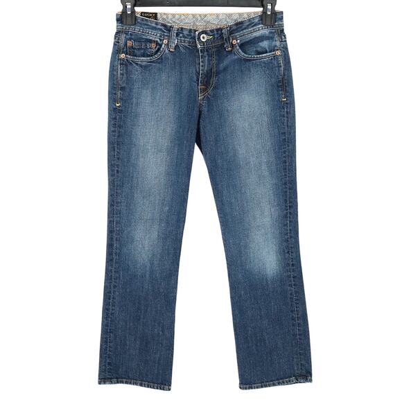 Lucky Brand Jeans Womens 27 Waist 4 Classic Cathy Crop Blue Stretch Denim - Picture 1 of 15